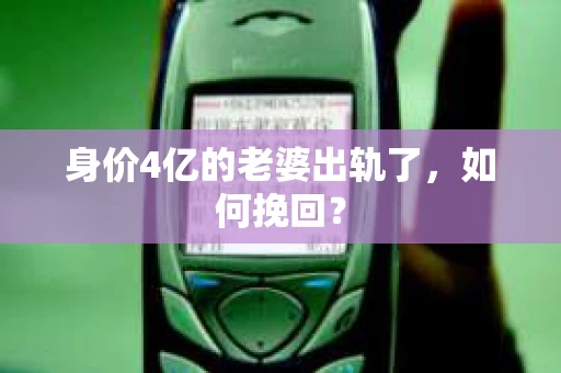 身价4亿的老婆出轨了，如何挽回？