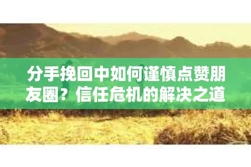分手挽回中如何谨慎点赞朋友圈？信任危机的解决之道