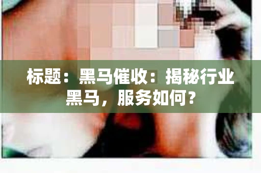 标题：黑马催收：揭秘行业黑马，服务如何？