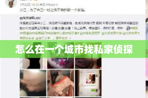 怎么在一个城市找私家侦探