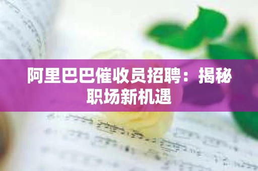 阿里巴巴催收员招聘：揭秘职场新机遇