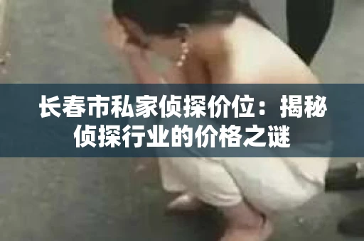 长春市私家侦探价位：揭秘侦探行业的价格之谜