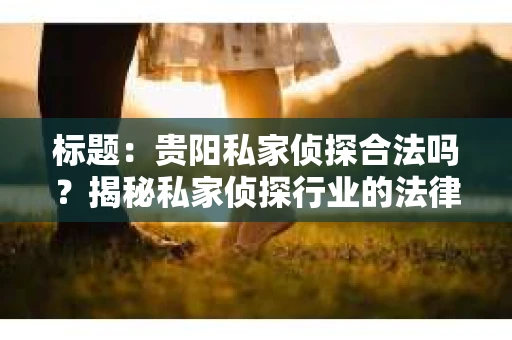 标题：贵阳私家侦探合法吗？揭秘私家侦探行业的法律边界