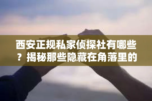 西安正规私家侦探社有哪些？揭秘那些隐藏在角落里的神秘力量