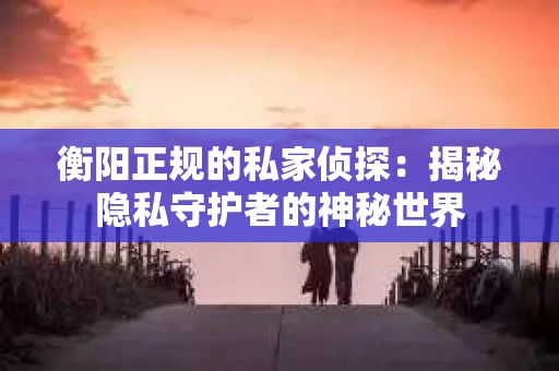 衡阳正规的私家侦探：揭秘隐私守护者的神秘世界