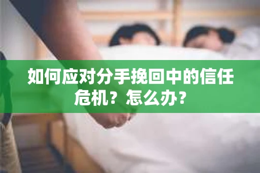 如何应对分手挽回中的信任危机?怎么办? 如何应对分手挽回中的信任危机?怎么办?