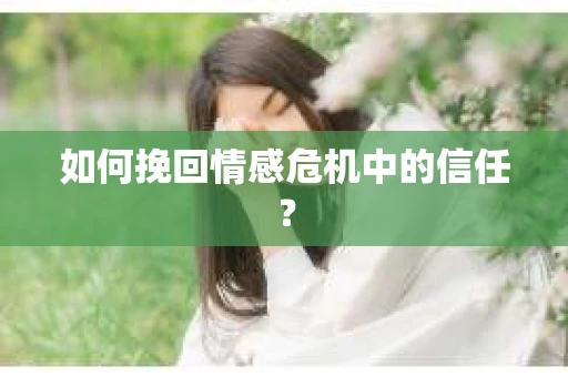 如何挽回情感危机中的信任？