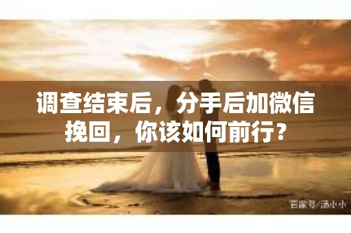 调查结束后，分手后加微信挽回，你该如何前行？