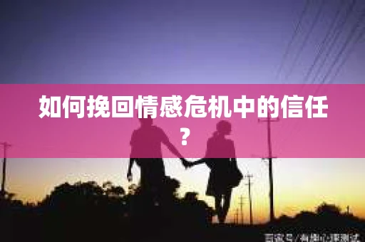 如何挽回情感危机中的信任？