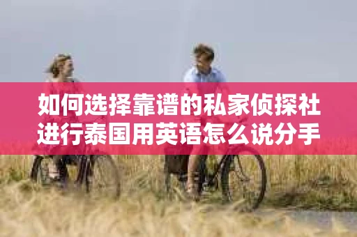 如何选择靠谱的私家侦探社进行泰国用英语怎么说分手挽回服务？