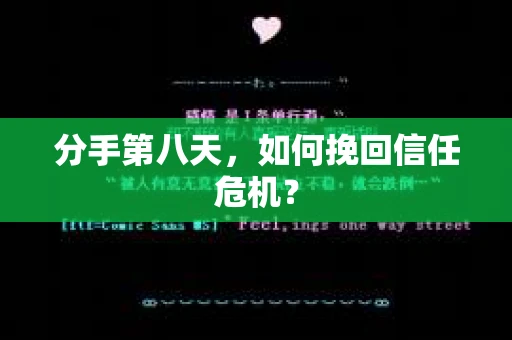 分手第八天，如何挽回信任危机？