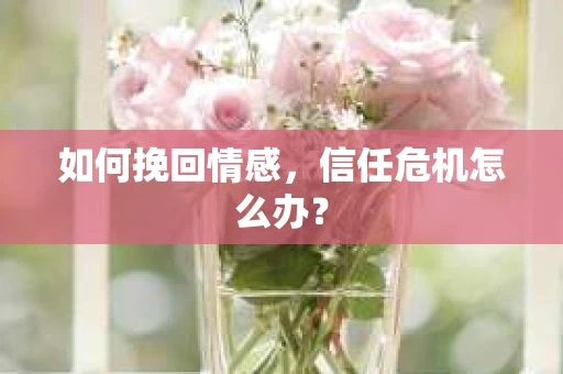 如何挽回情感，信任危机怎么办？