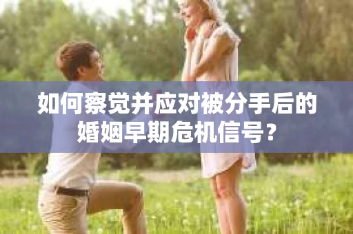如何察觉并应对被分手后的婚姻早期危机信号？